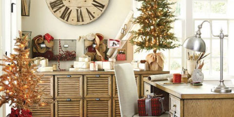 Jak vyzdobit kancelář pro nový rok 2021: vytvoření stylového slavnostního pracoviště